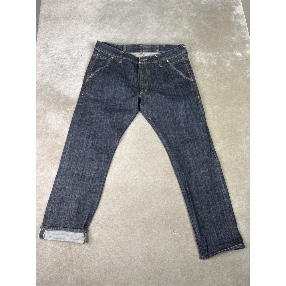 Levis 514 Jeans Mens 40x32 Red Line Selvedge Back Buckle